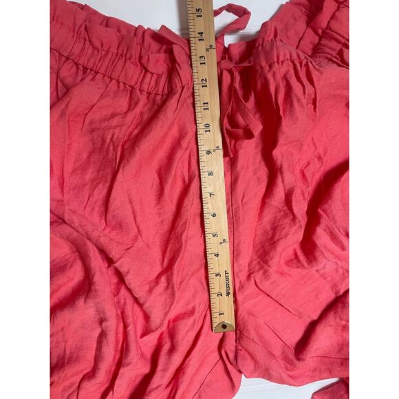 NWT CeCe Coral Wide Leg Cropped Tie Waist Pants - Size Women's 2X 2XL - Picture 6 of 9